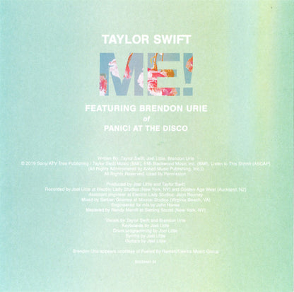 Taylor Swift Featuring Brendon Urie : Me! (CD, Single)