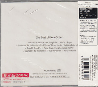 New Order : (The Best Of) NewOrder (CD, Comp, Promo)