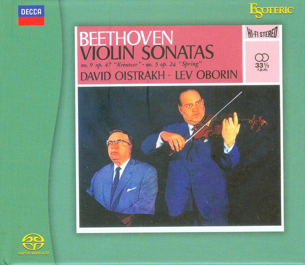 Beethoven*, David Oistrakh*, Lev Oborin : Violin Sonatas (No. 9 Op. 47 "Kreutzer, No. 5 Op. 24 "Spring") (SACD, Hybrid, Comp, Ltd, RE, RM)