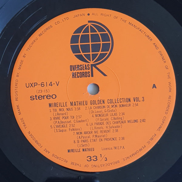 Mireille Mathieu : Golden Collection Vol. 3 (LP, Comp)