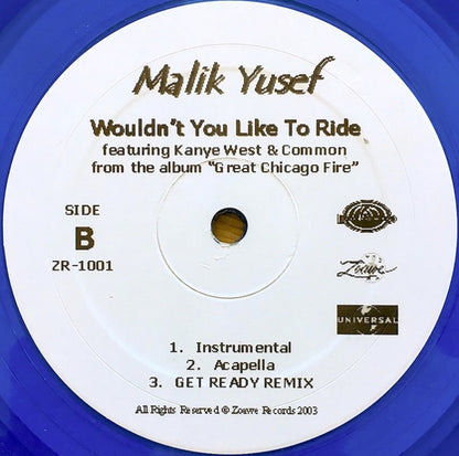 Malik Yusef : Wouldn't You Like To Ride (12", blu)
