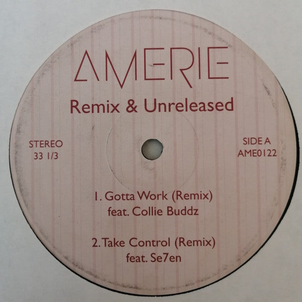 Amerie : Remix & Unreleased (12", Single, Unofficial)
