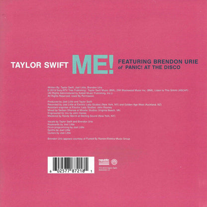 Taylor Swift Featuring Brendon Urie : Me! (7", Single, Ltd)