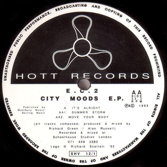 E. C. 2 : City Moods E.P. (12", EP)
