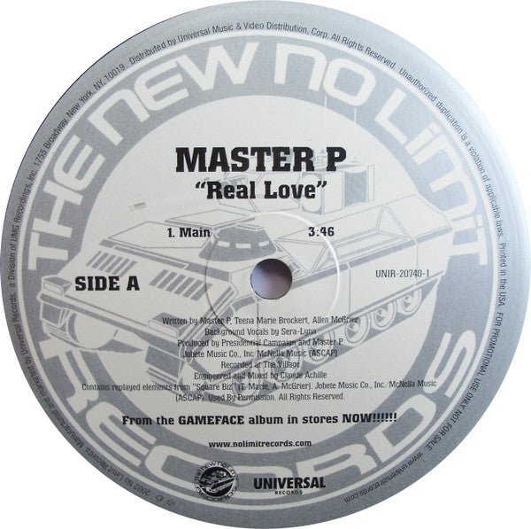 Master P : Real Love (12", Promo)