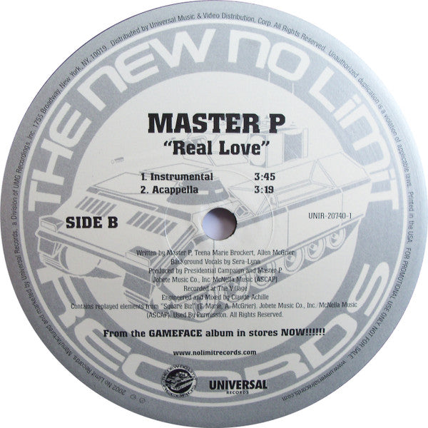 Master P : Real Love (12", Promo)