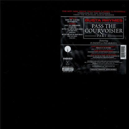 Busta Rhymes Featuring P. Diddy & Pharrell* : Pass The Courvoisier Part II (12", Single)