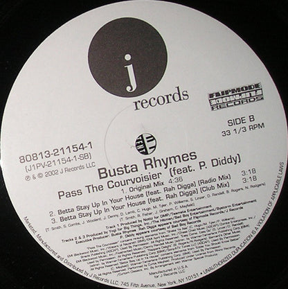Busta Rhymes Featuring P. Diddy & Pharrell* : Pass The Courvoisier Part II (12", Single)