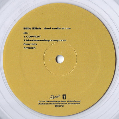 Billie Eilish : Dont Smile At Me (12", EP, Ltd, Cle)