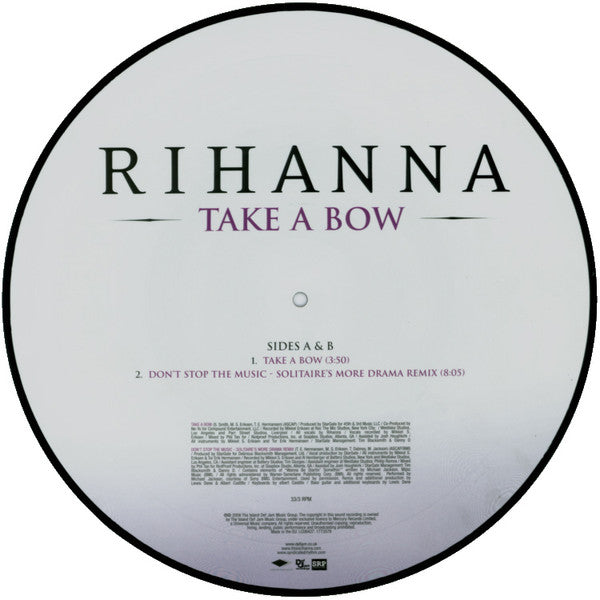 Rihanna : Take A Bow (12", Pic)