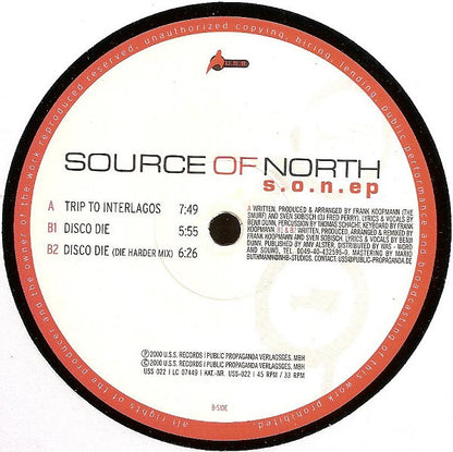 Source Of North : S.O.N. EP (12", EP)