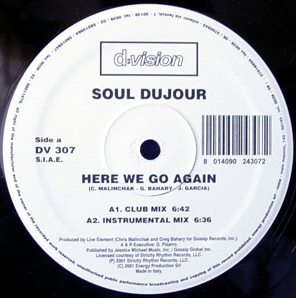 Soul DuJour : Here We Go Again (12")