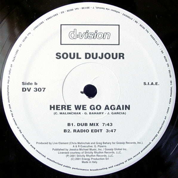 Soul DuJour : Here We Go Again (12")
