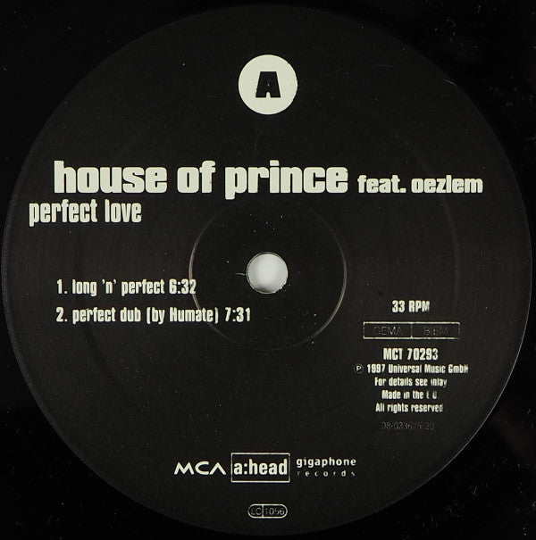 House Of Prince Feat. Oezlem : Perfect Love (12")