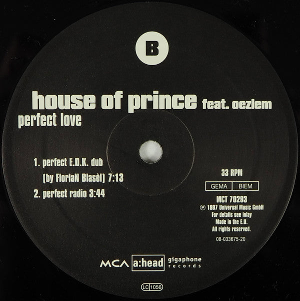 House Of Prince Feat. Oezlem : Perfect Love (12")