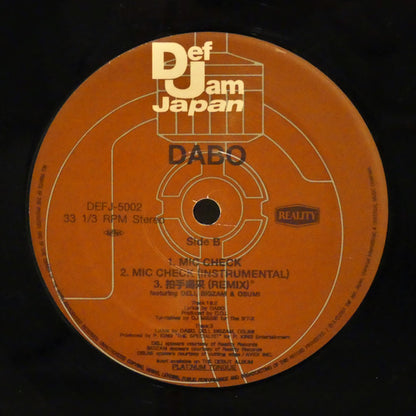 Dabo : Zero / Mic Check / 拍手喝采 Remix (12")