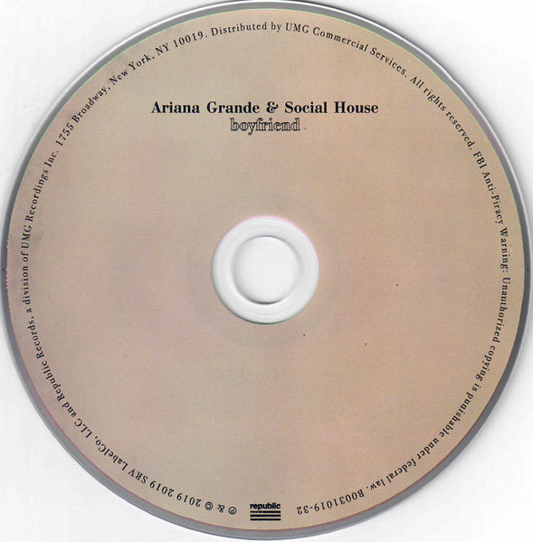 Ariana Grande & Social House : Boyfriend (CD, Single, Ltd)