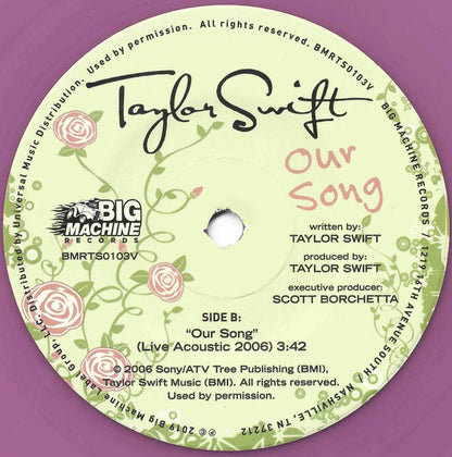 Taylor Swift : Our Song (7", Single, Ltd, Num, Lav)