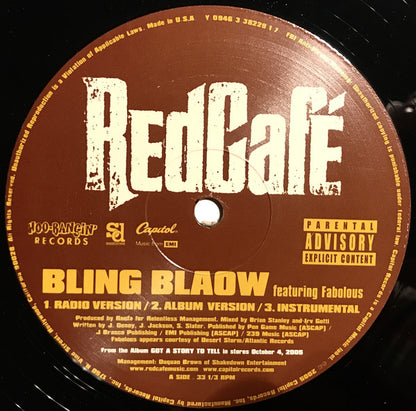 RedCafé* : Bling Blaow B/W Yellow Bottle (12", Single)