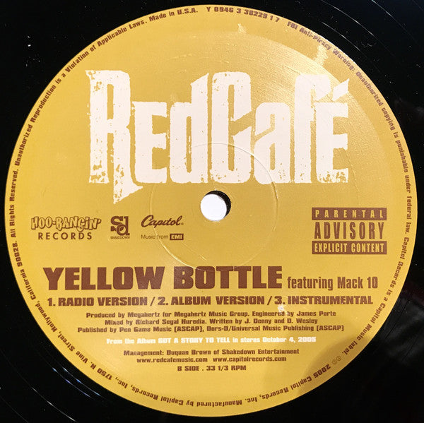 RedCafé* : Bling Blaow B/W Yellow Bottle (12", Single)