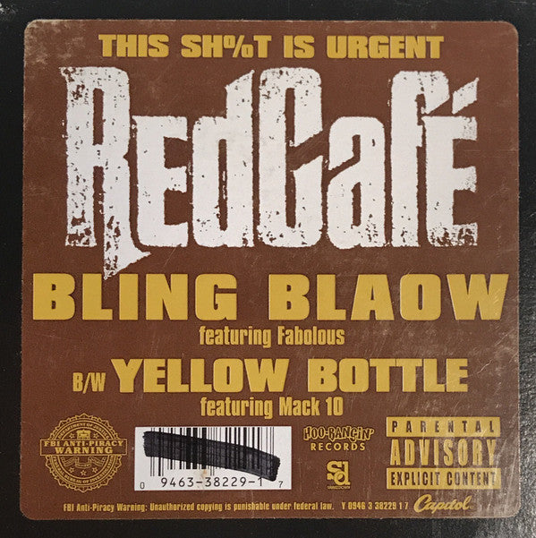 RedCafé* : Bling Blaow B/W Yellow Bottle (12", Single)