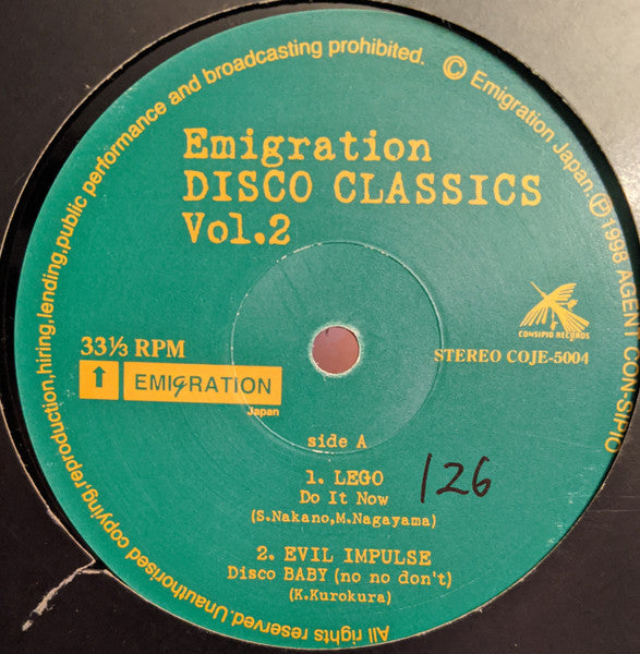 Various : Emigration Disco Classics Vol. 2 (12", Comp)