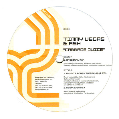 Timmy Vegas & Ash (18) : Cabbage Juice (12")