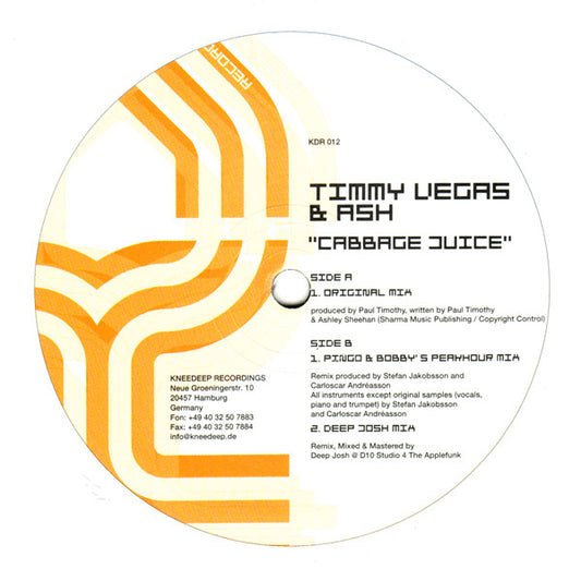 Timmy Vegas & Ash (18) : Cabbage Juice (12")