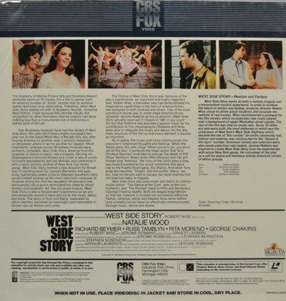 Robert Wise, Natalie Wood, Richard Beymer, Russ Tamblyn, Rita Moreno, George Chakiris : West Side Story (Laserdisc, 12")