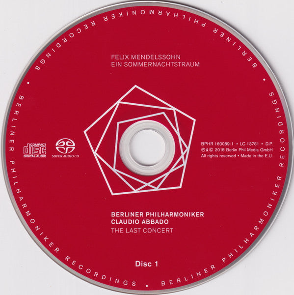 Berliner Philharmoniker, Claudio Abbado : The Last Concert (SACD, Hybrid, Multichannel)