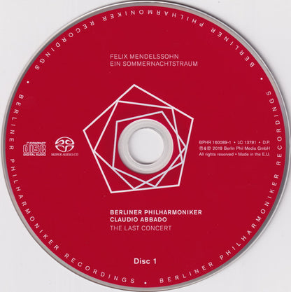 Berliner Philharmoniker, Claudio Abbado : The Last Concert (SACD, Hybrid, Multichannel)