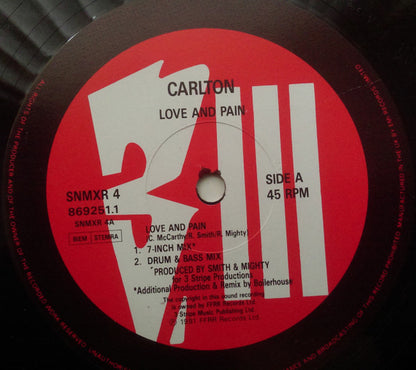 Carlton : Love And Pain - The Steve Jervier Remixes (12")