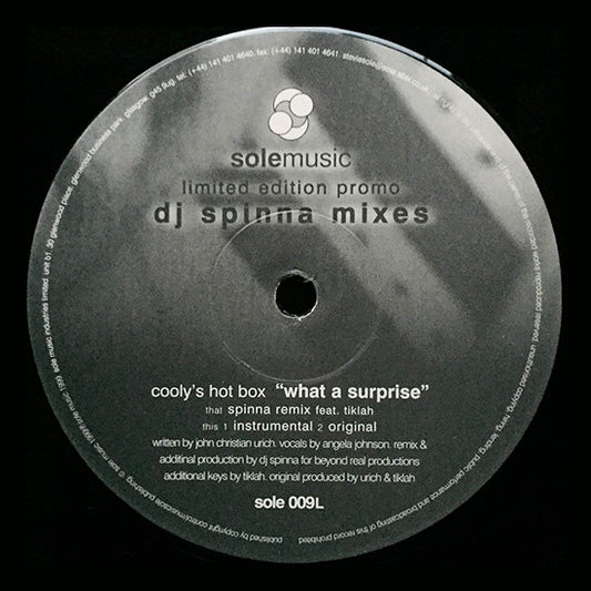 Cooly's Hot Box : What A Surprise (DJ Spinna Mixes) (12", Promo)