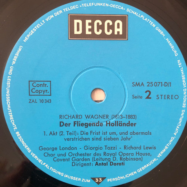 Richard Wagner, Leonie Rysanek, George London (2), Giorgio Tozzi, Chorus Of The Royal Opera House, Covent Garden Und Orchestra Of The Royal Opera House, Covent Garden, Antal Dorati : Der Fliegende Holländer (3xLP + Box)
