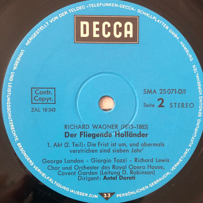 Richard Wagner, Leonie Rysanek, George London (2), Giorgio Tozzi, Chorus Of The Royal Opera House, Covent Garden Und Orchestra Of The Royal Opera House, Covent Garden, Antal Dorati : Der Fliegende Holländer (3xLP + Box)