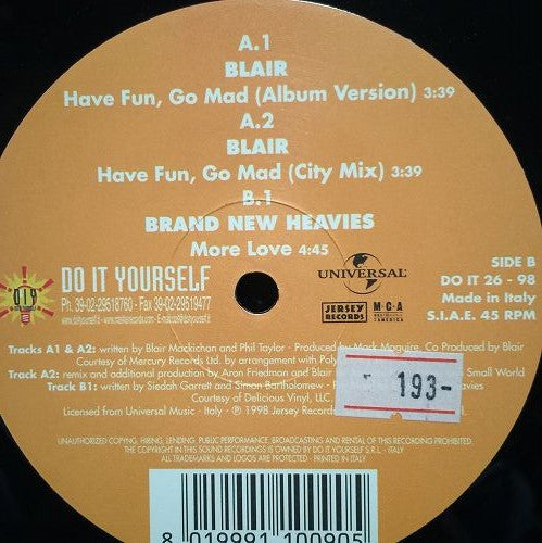 Blair / The Brand New Heavies : Have Fun, Go Mad (12", Single)