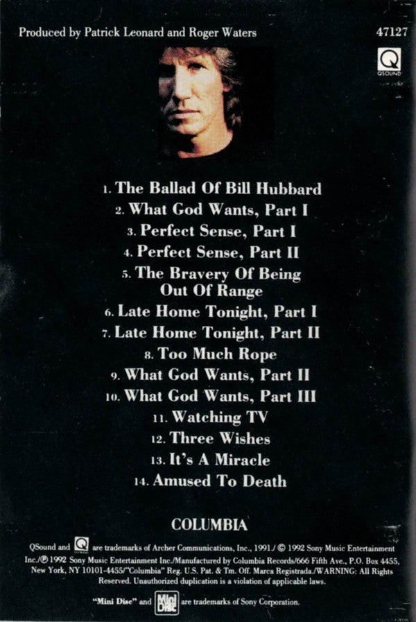 Roger Waters : Amused To Death (MD, Album, QSo)