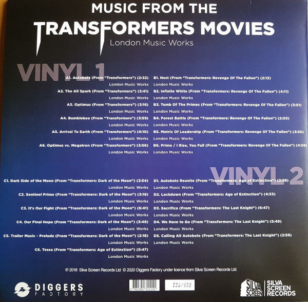 London Music Works : Music From The Transformers Movies (2xLP, Comp)