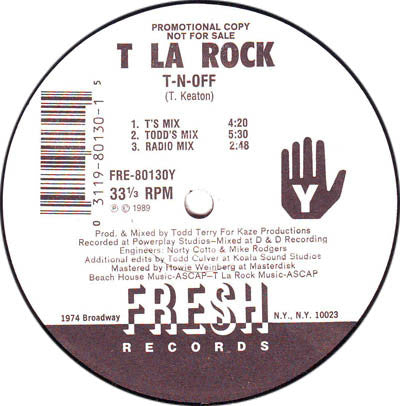 T La Rock : Housin' With The T's / T-N-Off (12", Promo)