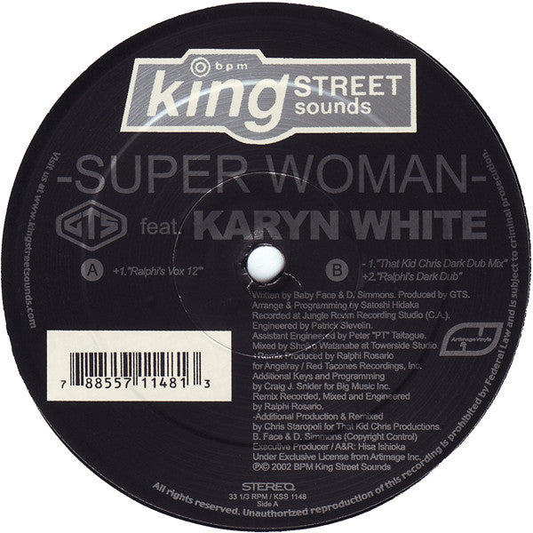 GTS Feat. Karyn White : Super Woman (12")