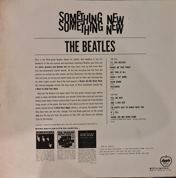 The Beatles : Something New (LP, Album, RE, Gat)
