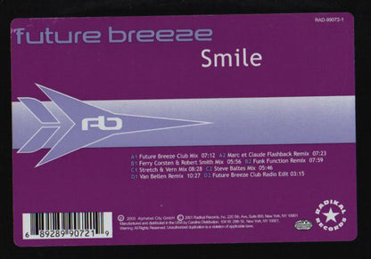 Future Breeze : Smile (2x12")