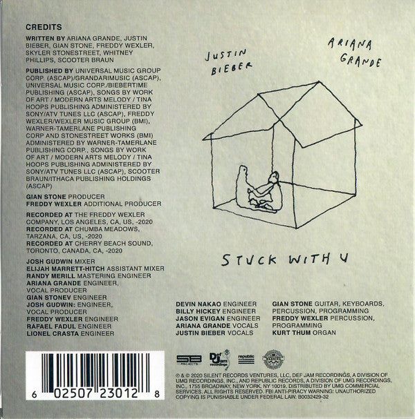 Justin Bieber, Ariana Grande : Stuck With U (CD, Single, Alt)