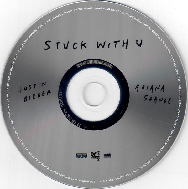 Justin Bieber, Ariana Grande : Stuck With U (CD, Single, Alt)