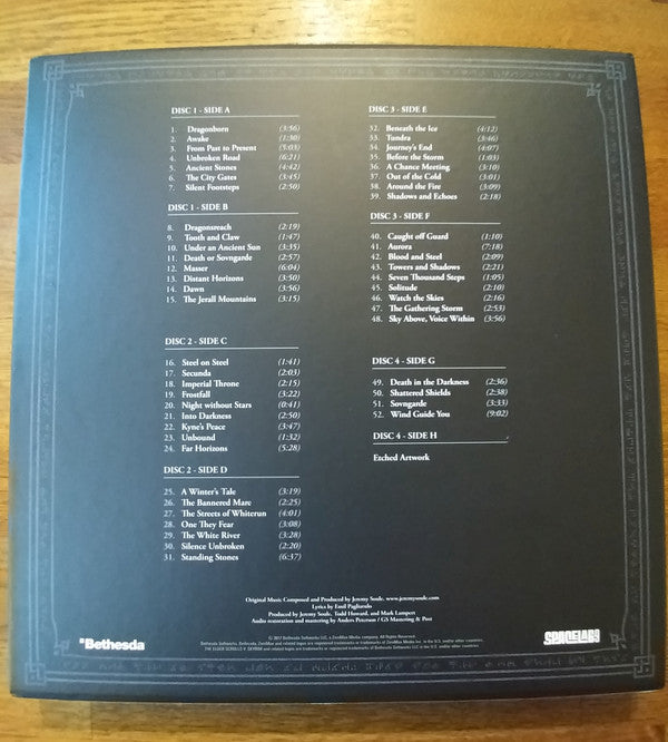 Jeremy Soule : The Elder Scrolls V: Skyrim (3xLP, Cle + LP, S/Sided, Etch, Cle + Box, Dlx, Ltd)