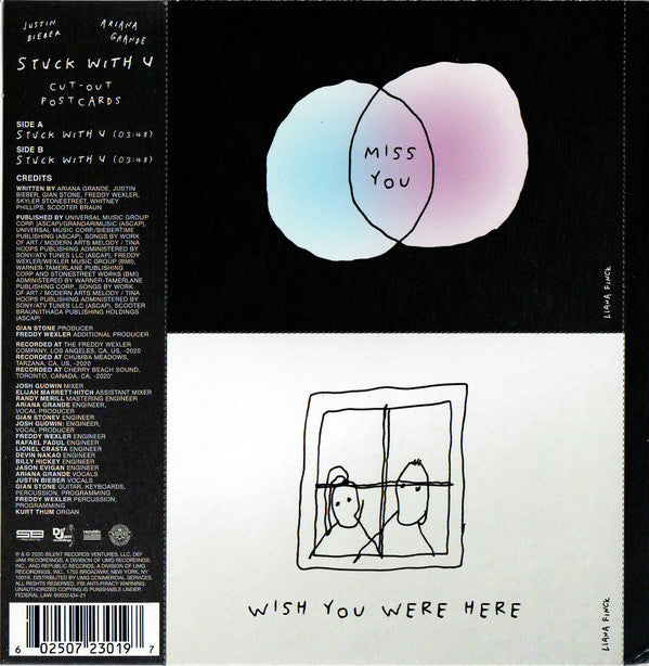 Ariana Grande, Justin Bieber : Stuck With U (7", Single)