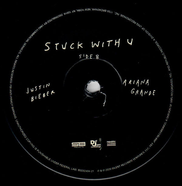 Ariana Grande, Justin Bieber : Stuck With U (7", Single)