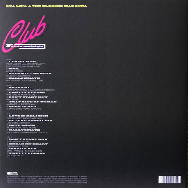 Dua Lipa & The Blessed Madonna : Club Future Nostalgia (2xLP + CD, Mixed + CD, Album + Ltd)