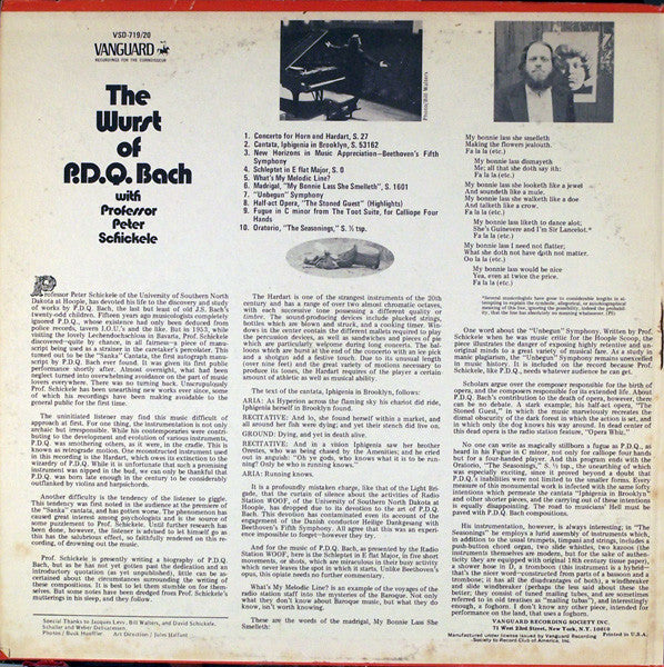 P.D.Q. Bach With Professor Peter Schickele* : The Wurst Of P.D.Q. Bach (2xLP, Comp)