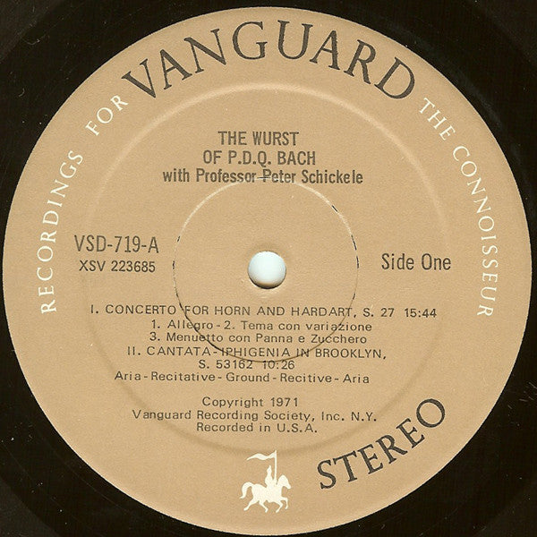 P.D.Q. Bach With Professor Peter Schickele* : The Wurst Of P.D.Q. Bach (2xLP, Comp)